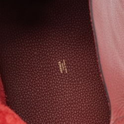 Pre Owned Hermes Rouge Grenat Taurillon Clemence Leather Picotin Lock 22 Bag