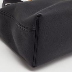 Pre Owned Hermes Black Taurillon Maurice/Swift Leather Gold Finish 24/24 35 Bag 