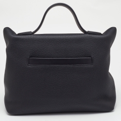 Pre Owned Hermes Black Taurillon Maurice/Swift Leather Gold Finish 24/24 35 Bag 