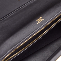 Pre Owned Hermes Black Taurillon Maurice/Swift Leather Gold Finish 24/24 35 Bag 
