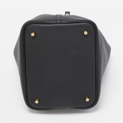 Hermes Noir Togo Leather Picotin Lock 22 Bag