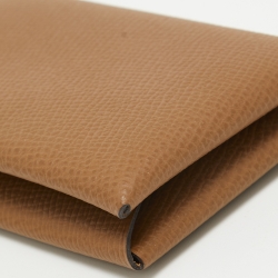 Pre Owned Hermès  Alezan/Biscuit Epsom Leather Calvi Card Holder