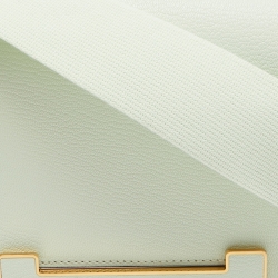 Pre Owned Hermes Vert Fizz Chevre Mysore Leather Gold Finish Geta Bag