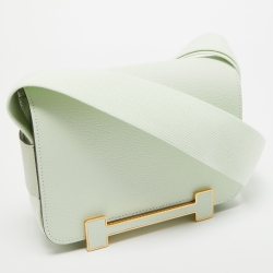 Pre Owned Hermes Vert Fizz Chevre Mysore Leather Gold Finish Geta Bag