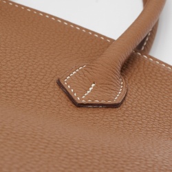 Hermes Gold Togo Leather Palladium Finish Birkin 25 Bag