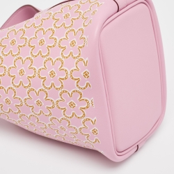 Hermes Mauve Sylvestre/Cuivre/Blanc Swift Leather Lucky Daisy Picotin Lock Micro Bag