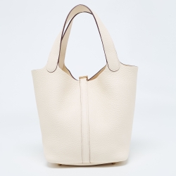 Pre Owned Hermès Nata Taurillon Clemence Leather Picotin Lock 22 Bag