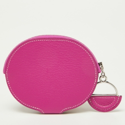 Pre Owned Hermès Magnolia/Jaune Citron/Bleu Hydra Chevre Leather In-The-Loop Wink Card Holder