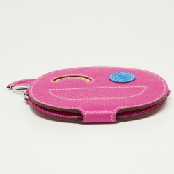 Pre Owned Hermès Magnolia/Jaune Citron/Bleu Hydra Chevre Leather In-The-Loop Wink Card Holder