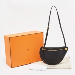 Pre Owned Hermès Noir Epsom Leather Petite Course Bag