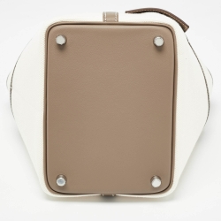 Pre Owned Hermès Ecro/Etoupe Toile and and Swift Leather Cargo Picotin Lock 18 Bag