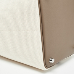 Pre Owned Hermès Ecro/Etoupe Toile and and Swift Leather Cargo Picotin Lock 18 Bag