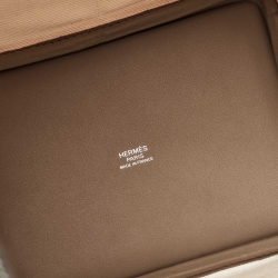 Pre Owned Hermès Ecro/Etoupe Toile and and Swift Leather Cargo Picotin Lock 18 Bag