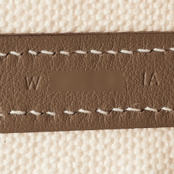 Pre Owned Hermès Ecro/Etoupe Toile and and Swift Leather Cargo Picotin Lock 18 Bag