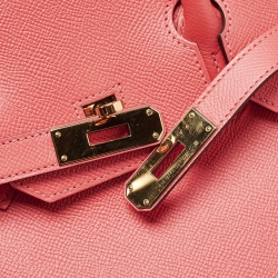 Hermès Rose Jaipur Epsom Leather Gold Finish Birkin 35 Bag