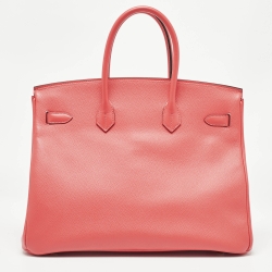 Hermès Rose Jaipur Epsom Leather Gold Finish Birkin 35 Bag
