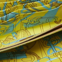 مملوكة مسبقًا Hermes Gold Epsom Leather Silk'In Classique Long Wallet