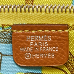 مملوكة مسبقًا Hermes Gold Epsom Leather Silk'In Classique Long Wallet