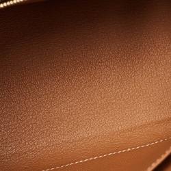 Pre Owned Hermès Gold Togo Leather Gold Finish Kelly Retourne 25 Bag