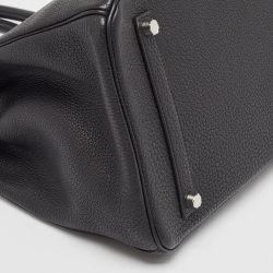 Hermès Noir Togo Leather Palladium Finish Birkin 35 Bag