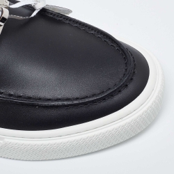 Hermes Black Leather Game Sneakers Size 37