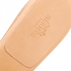 Hermes Beige Leather Corfu Thong Sandals Size 41