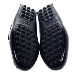 Hermes Black Patent Leather Irving Slip On Loafers Size 40.5
