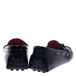 Hermes Black Patent Leather Irving Slip On Loafers Size 40.5