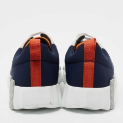 Hermès  Navy Blue/Grey Suede and Nylon Boucning Sneakers Size 39