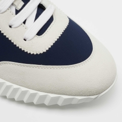 Hermès  Navy Blue/Grey Suede and Nylon Boucning Sneakers Size 39