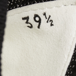 Hermes Black/White Fabric and Suede Addict Sneakers Size 39.5