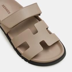 Hermes Beige Mastic Rubber Chypre sandal 41