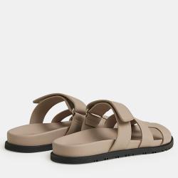 Hermes Beige Mastic Rubber Chypre sandal 41
