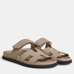 Hermes Beige Mastic Rubber Chypre sandal 41