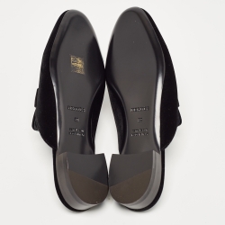 Hermes Black Velvet Trocadero Mules Size 39