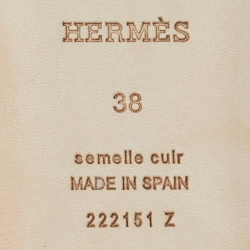 مملوكة مسبقًا Hermes Black Leather Famosa Espradrille Flats Size 38