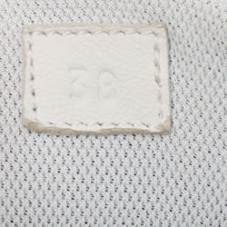 مملوكة مسبقًا Hermes White/Grey Suede and Mesh Bouncing Sneakers Size 38