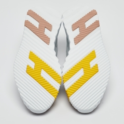 مملوكة مسبقًا Hermes Grey Mesh and Suede Bouncing Sneakers Size 38