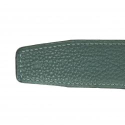 Pre Owned Hermes Black/Blue Leather H Buckle Reversible Belt 80CM