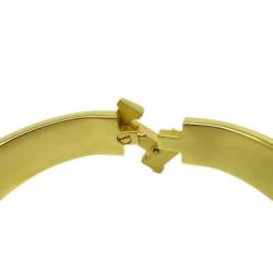 Pre Owned Hermes Clic Clac H Black Enameled Gold-Plated Bracelet PM