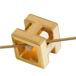 Hermes Cage d'H Ivory Laquered Pendant Necklace