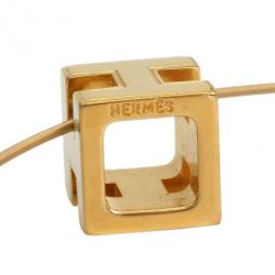 Hermes Cage d'H Ivory Laquered Pendant Necklace