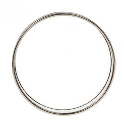 Pre Owned Hermes Wide Printed Enamel Palladium-Plated Duck Design Bracelet 19CM