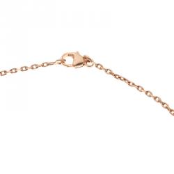 Pre Owned Hermes Pop H Soleil Black Lacquer Rose Gold Plated Pendant