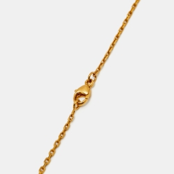 Pre Owned Hermès Mini Pop H Enamel Gold Plated Necklace