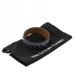 Pre Owned Hermes Lilac Porosus Crocodile Leather Belt Strap 85cm