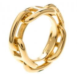 Pre Owned Hermes Regate Gold Plated Scarf Ring