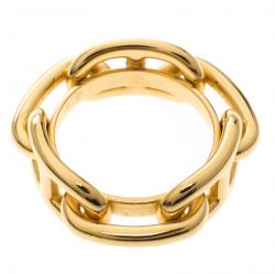 Pre Owned Hermes Regate Gold Plated Scarf Ring