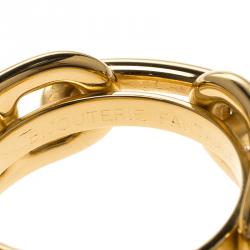 Pre Owned Hermes Regate Gold Plated Scarf Ring