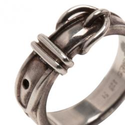 Pre Owned Hermes Vintage Silver Ring Size 51